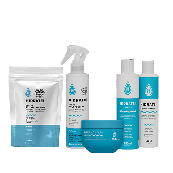 Kit Hidratação Essencial + Spray Leave-in Multifuncional Refil