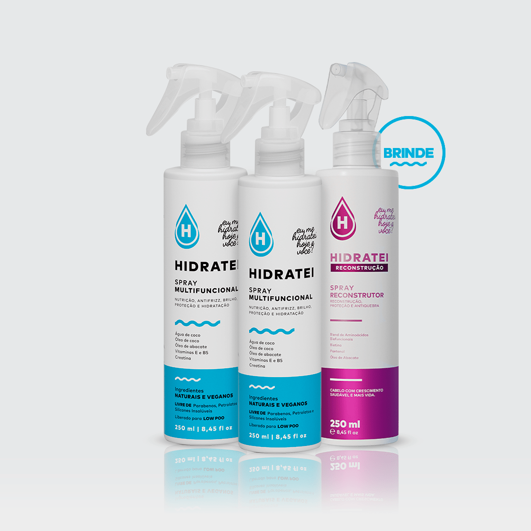 Compre 2 Spray Multifuncional e Ganhe 1 Spray Reconstrução - Kit - Hidratei