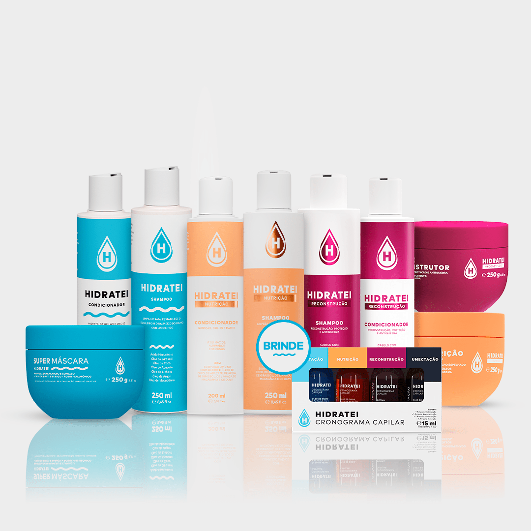 Kit Cronograma Capilar Completo e Ganhe Cronograma Capilar - Kits Especiais - Hidratei