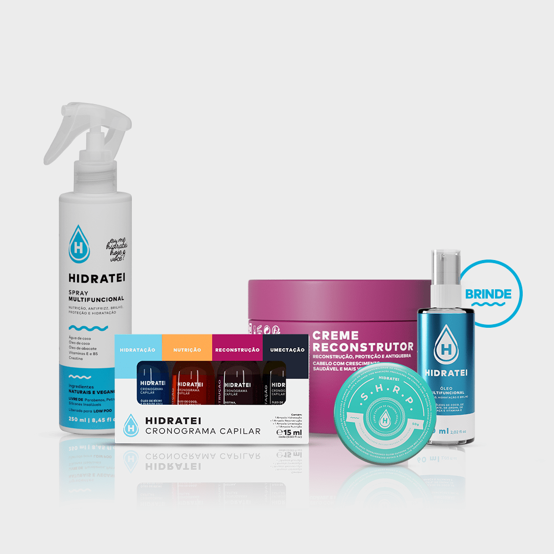 Kit Cronograma Capilar + Óleo Multifuncional Brinde - Kit - Hidratei