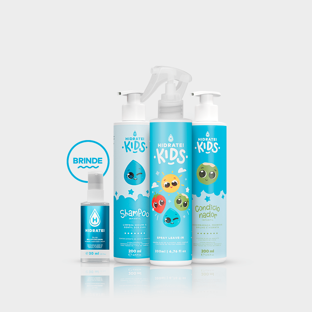 Kit Cuidado Diário Kids e Ganhe Oléo Multi 30ml - Linha Kids - Hidratei