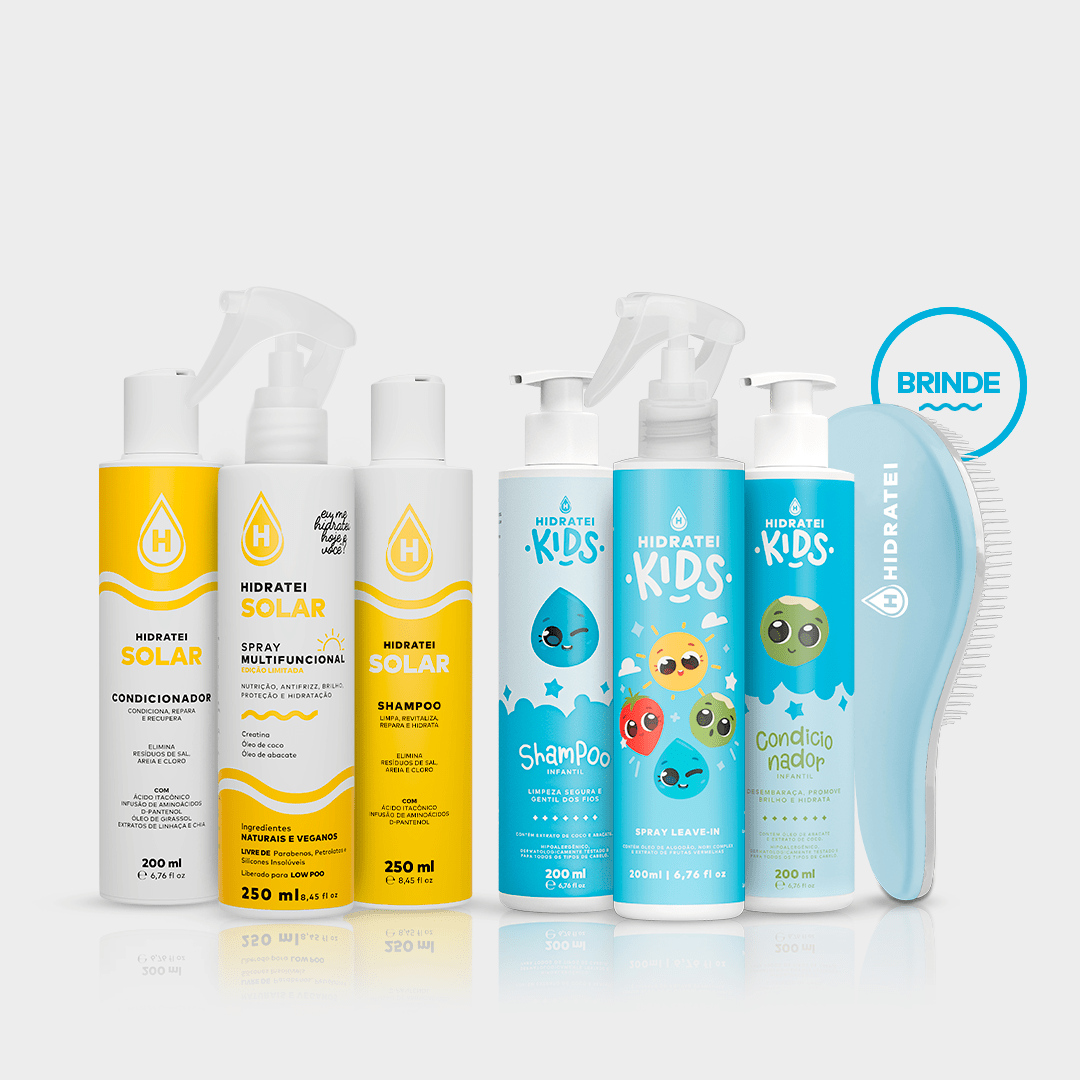 Kit Cuidado Solar Mãe & Filha - Linha Solar e Linha Kids - Hidratei