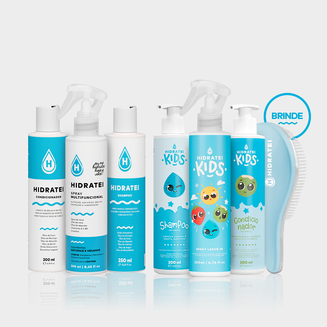 Kit Mãe e Filha Hidratei - Linha Multifuncional e Linha Kids - Hidratei
