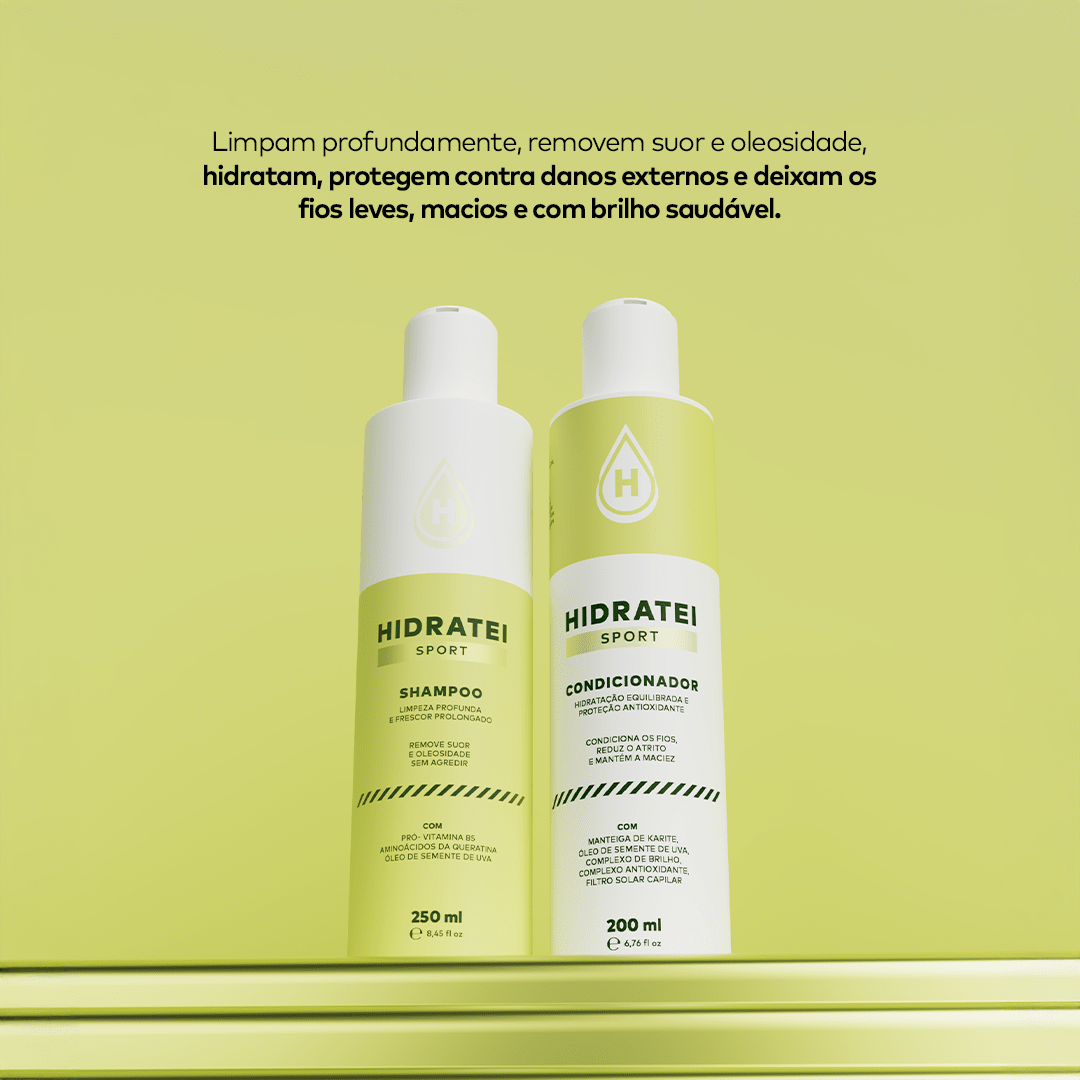 Kit Shampoo e Condicionador Sport - Linha Sport - Hidratei