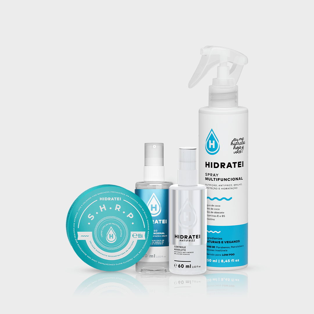 Kit Sucessos Hidratei Edição Limitada - Linha Multifuncional e Linha Antifrizz e Linha SHRP - Hidratei
