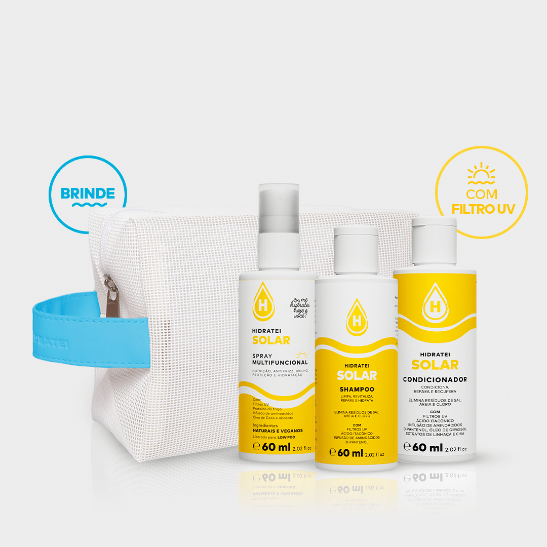 Kit Travel Size Linha Solar com Necessaire - Linha Solar - Hidratei