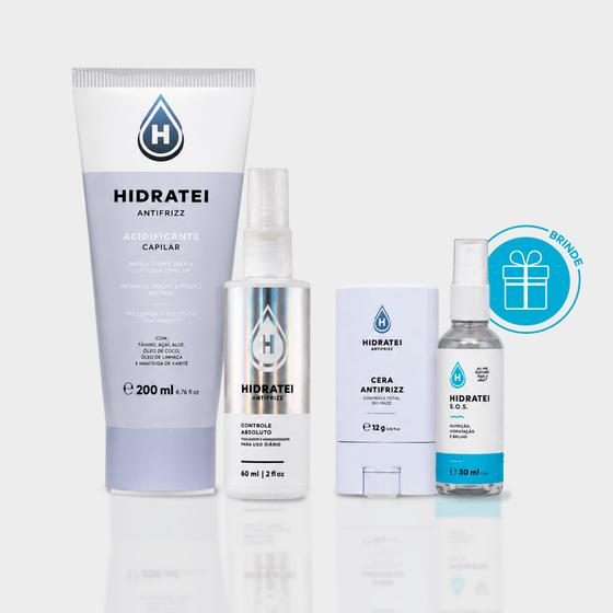 Kit Trio Antifrizz | Ganhe S.O.S. Máscara Líquida 30ml - Linha Antifrizz - Hidratei