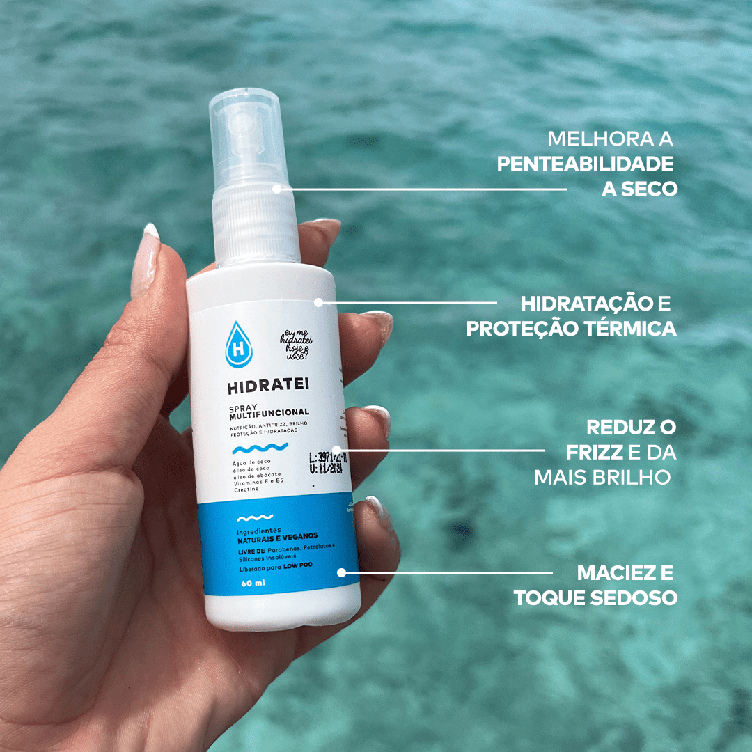 Leave-in Multifuncional Travel Size 60ml - Linha Tradicional - Hidratei