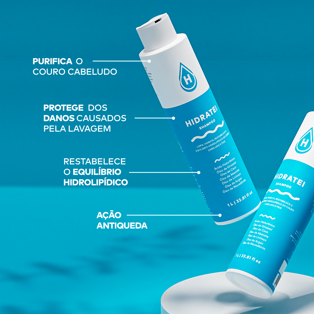Shampoo Hidratei 1L - Linha Tradicional - Hidratei