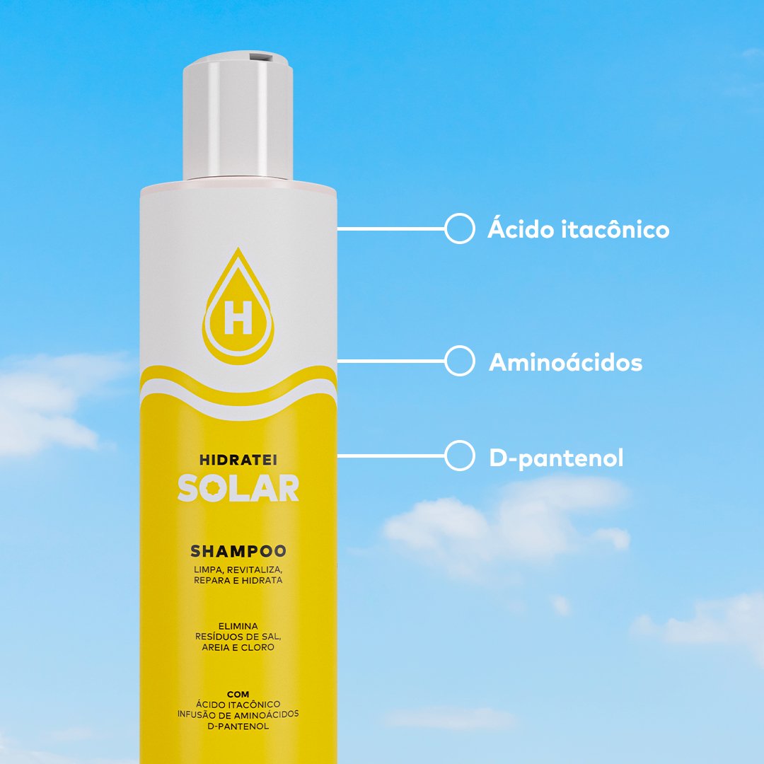 Shampoo Hidratei Solar – 250ml - Linha Solar - Hidratei