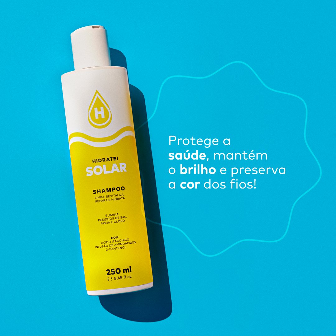 Shampoo Hidratei Solar – 250ml - Linha Solar - Hidratei
