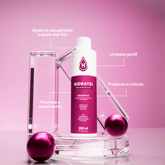 Shampoo Reconstrução 250ml - Linha Reconstrução - Hidratei