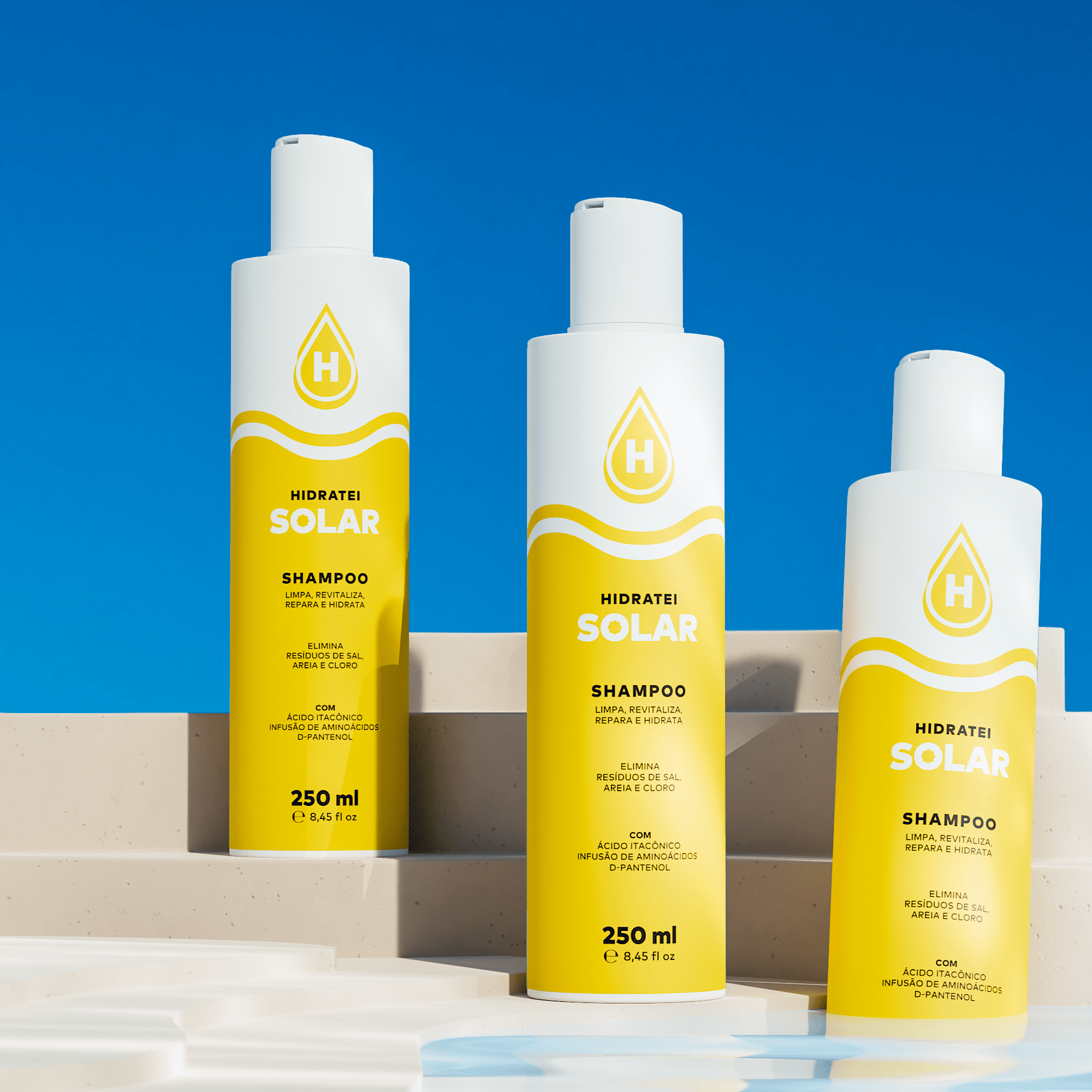 Shampoo Solar 250ml - Linha Solar - Hidratei