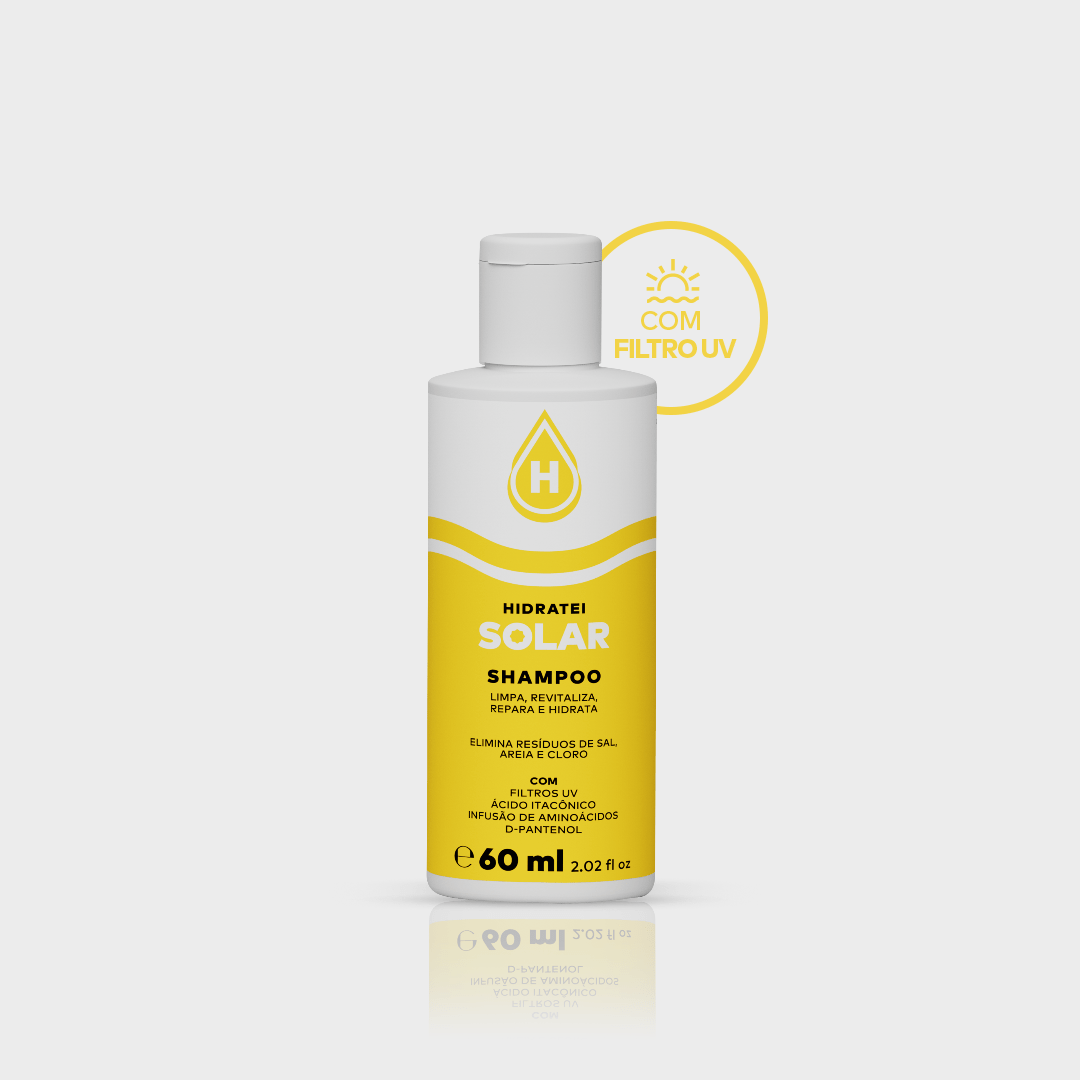 Shampoo Solar Travel Size 60ml - Linha Solar - Hidratei