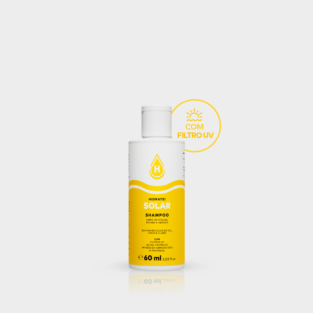 Shampoo Solar Travel Size 60ml - Linha Solar - Hidratei