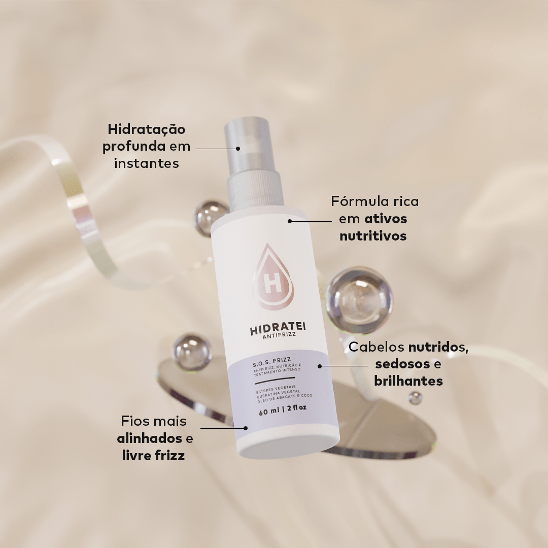 SOS Frizz 60ml - Linha Antifrizz - Hidratei