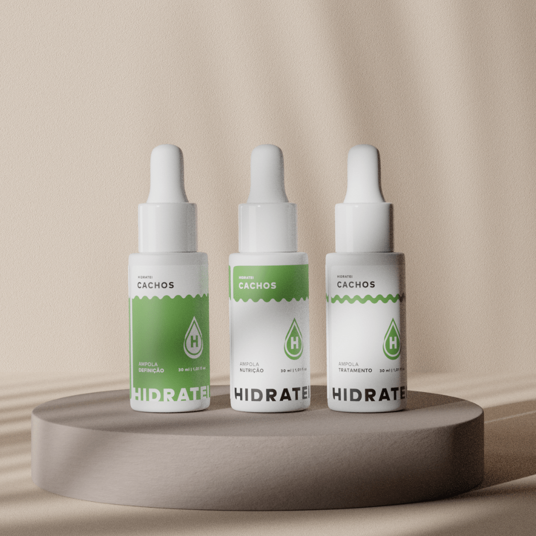 Spray Cachos + 3 Boosters + Shampoo de Brinde - Linha Cachos - Hidratei