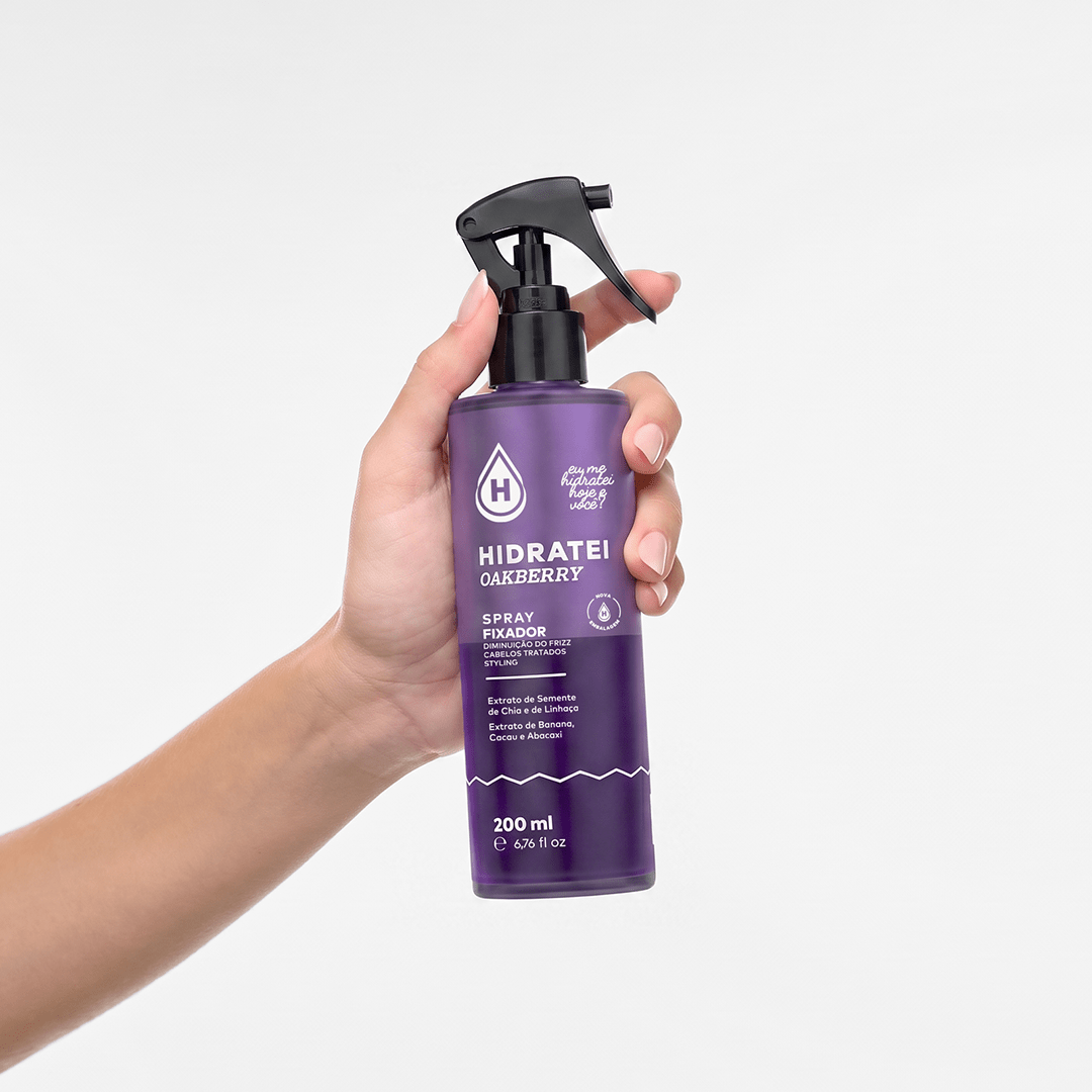 Spray Fixador OAKBERRY 200ml - Linha Oakberry - Hidratei