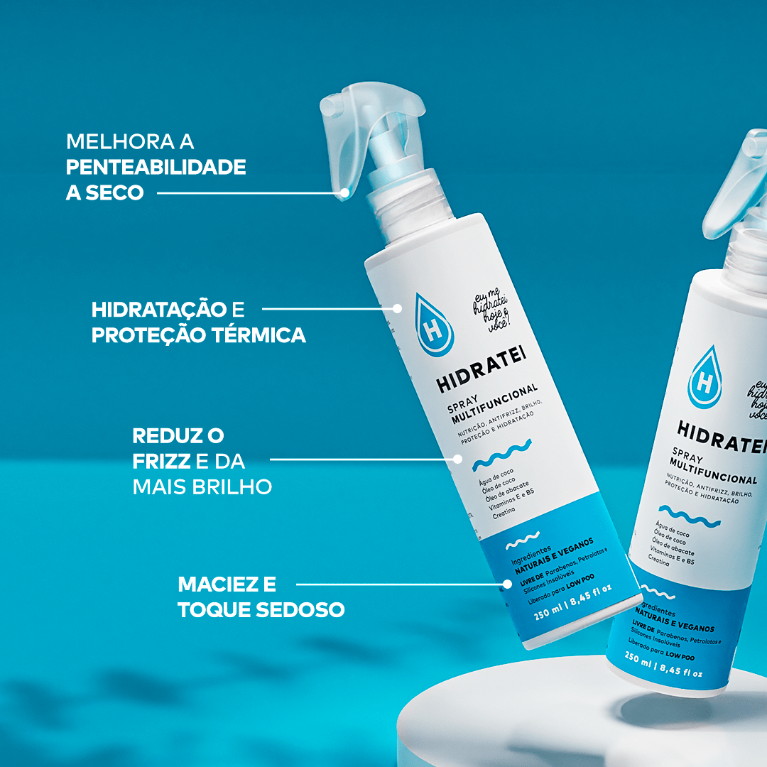 Spray Multifuncional Leave-in 250ml - Linha Tradicional - Hidratei
