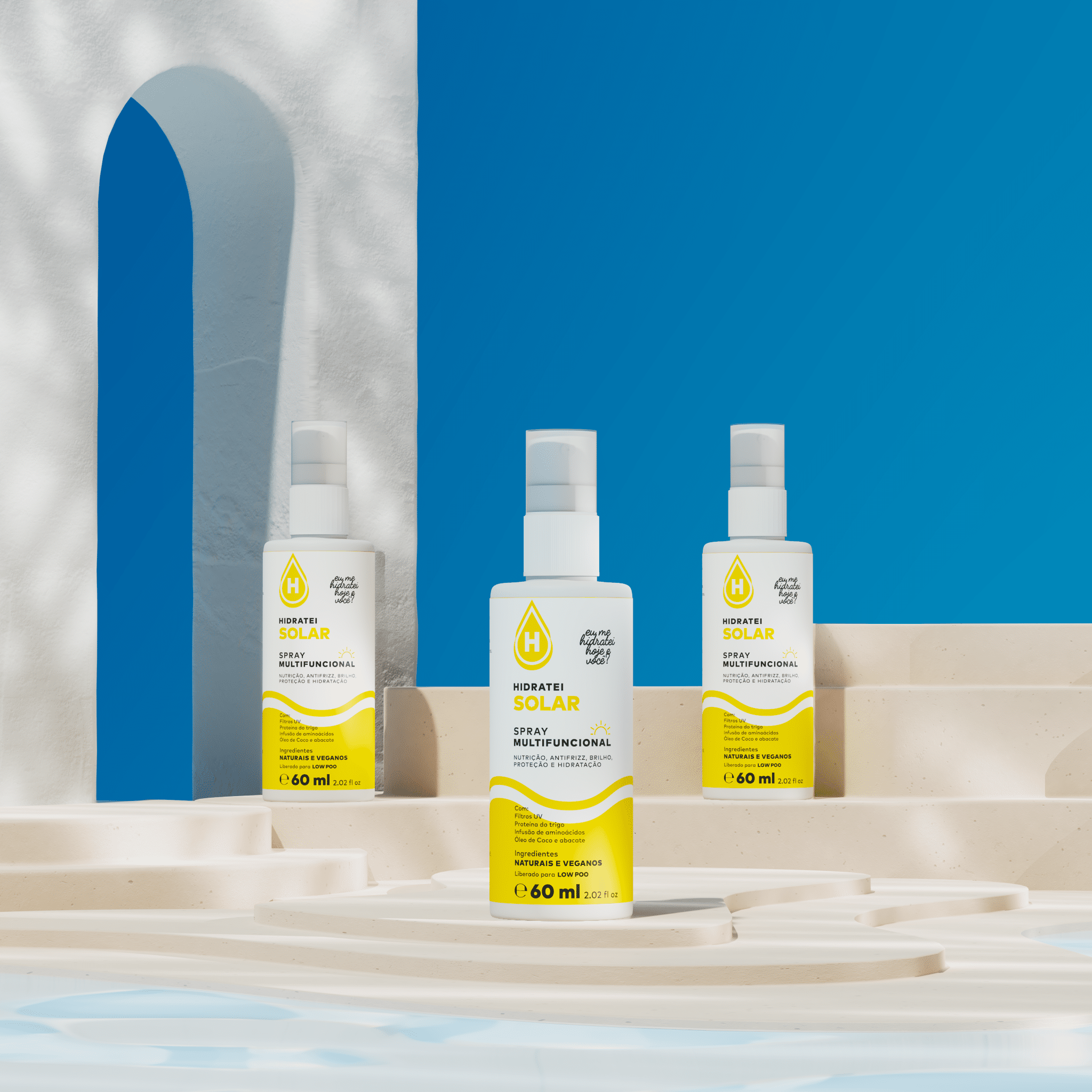 Spray Solar Multifuncional Travel Size 60ml - Linha Solar - Hidratei