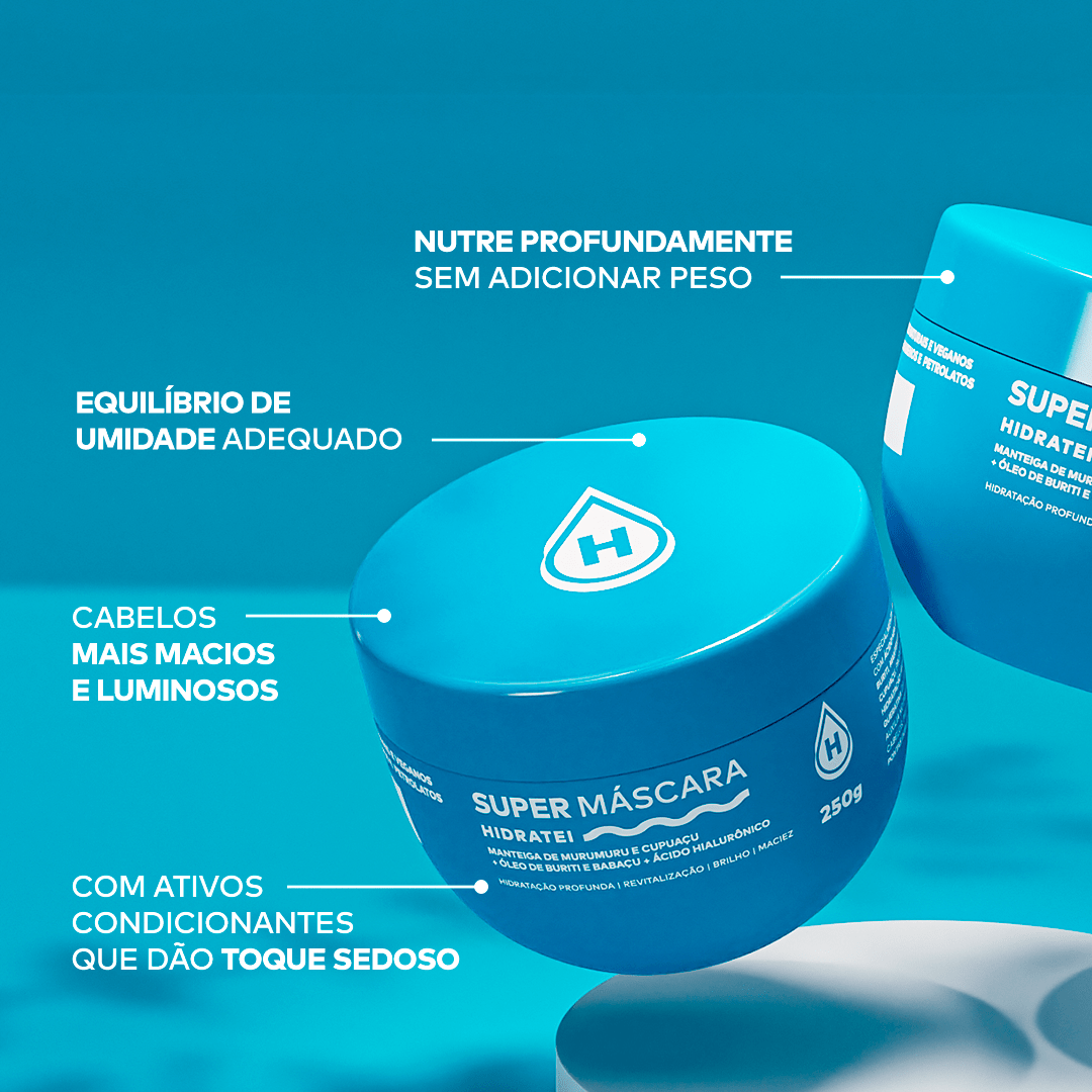 Super Máscara Hidratei 250g - Linha Tradicional - Hidratei
