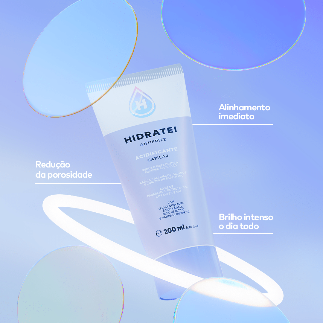Acidificante Antifrizz 200ml - Linha Antifrizz - Hidratei