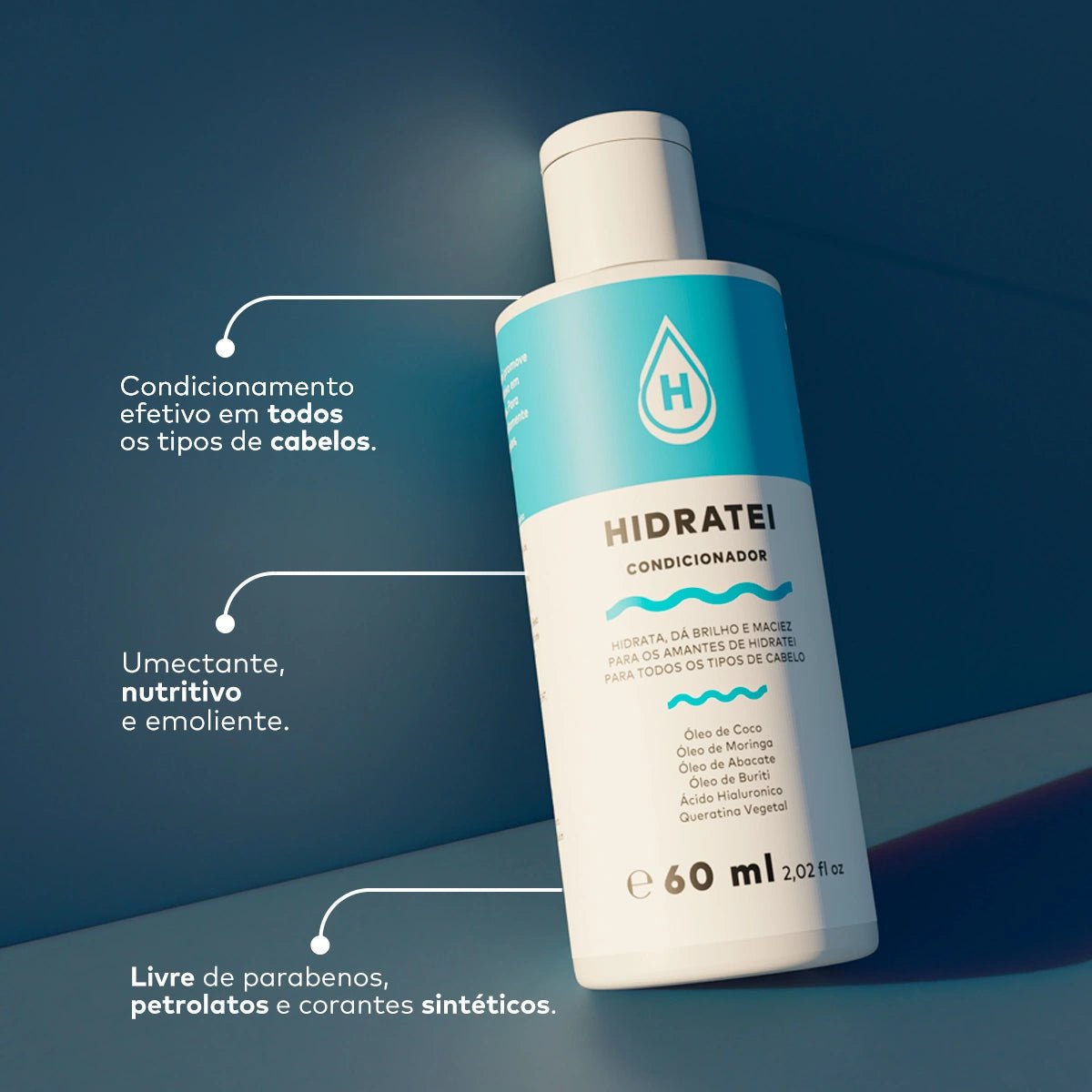 Condicionador Hidratei Travel 60ml - Linha Tradicional - Hidratei