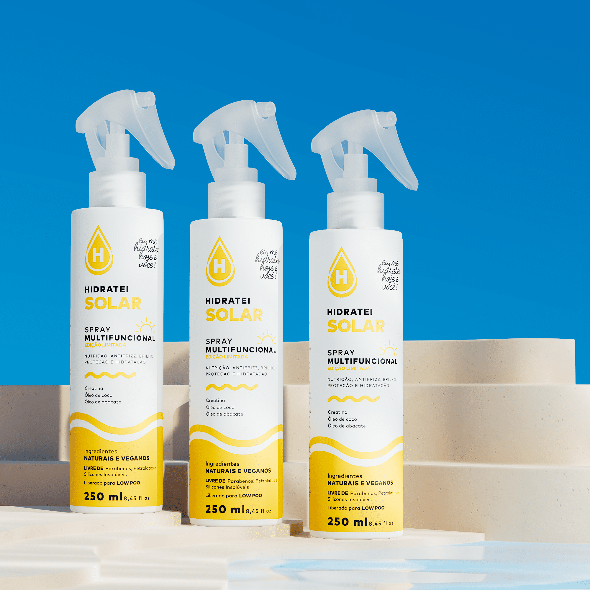 Kit Beach Waves + Spray Linha Solar + Canga - Linha Solar - Hidratei