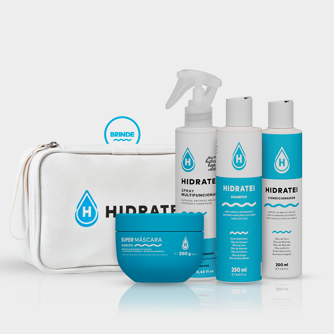 Kit Hidratação Essencial e Ganhe Necessaire - Linha Multifuncional - Hidratei
