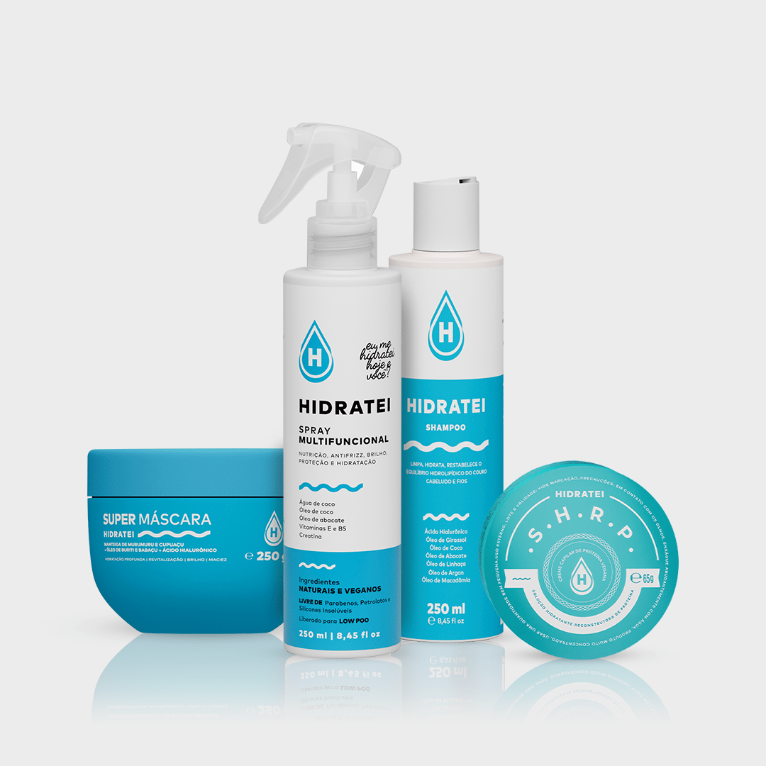 Kit Hidratação Potente Edição Limitada - Linha Multifuncional e Linha SHRP - Hidratei