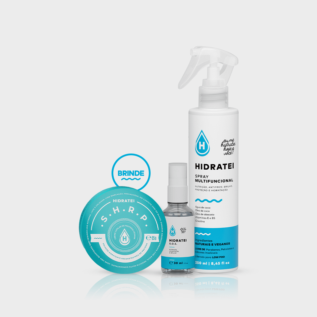 Kit Leave - in + SOS + SHRP Edição Limitada - Linha Multifuncional e Linha SHRP - Hidratei