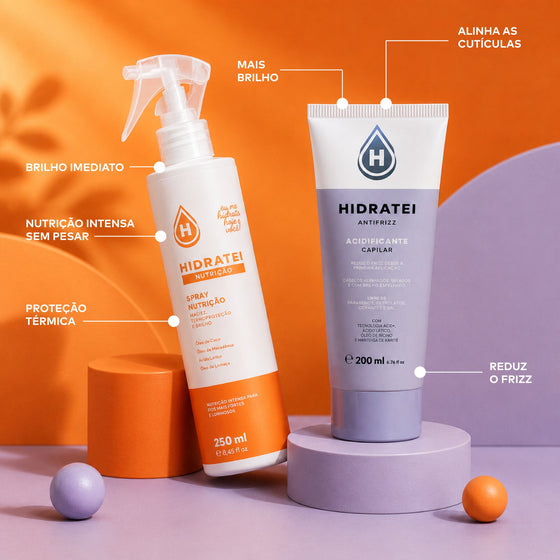 Kit Nutrição e Finalização Antifrizz - Hidratei