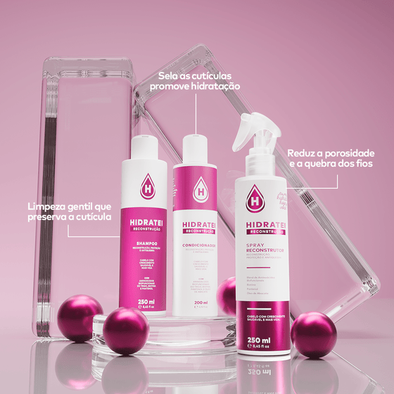 Kit Reconstrução Intensivo - Linha Reconstrução - Hidratei