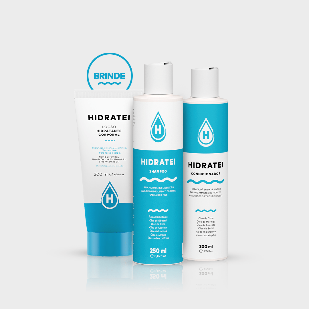 Kit Shampoo + Condicionador Multifuncional e Ganhe Loção Hidratante - Linha Multifuncional - Hidratei