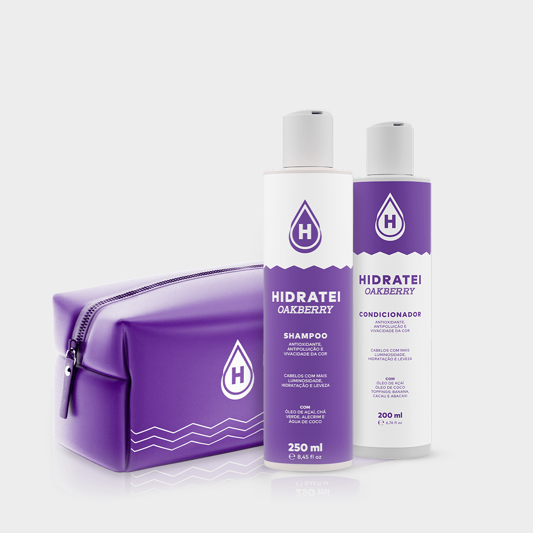 Kit Shampoo e Condicionador + Ganhe Necessaire OAKBERRY - Linha Oakberry - Hidratei