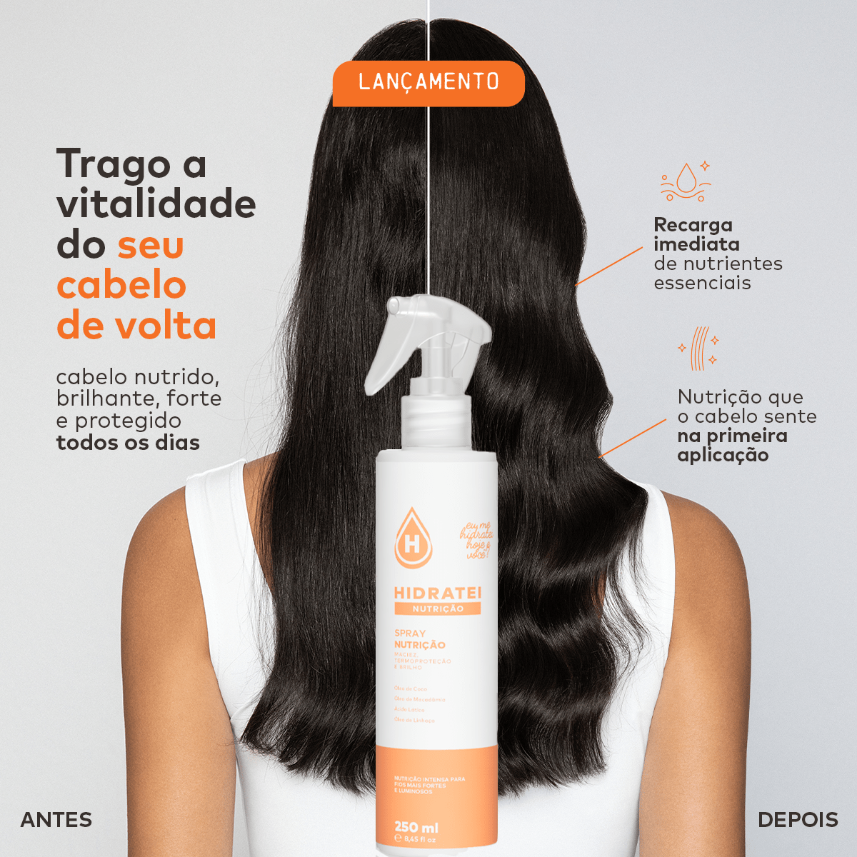 Leave-In Nutrição 250ml - Linha Nutrição - Hidratei