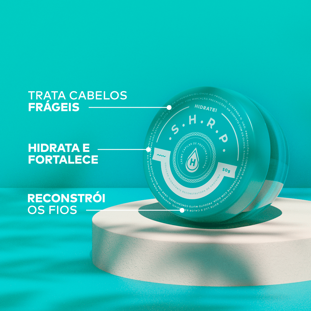 Leve 3 Pague 2 SHRP: Creme de proteína Vegana - Linha SHRP - Hidratei