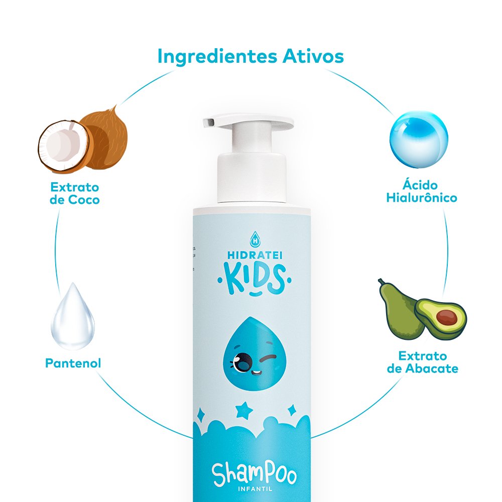 Shampoo Kids - Linha Infantil - Hidratei