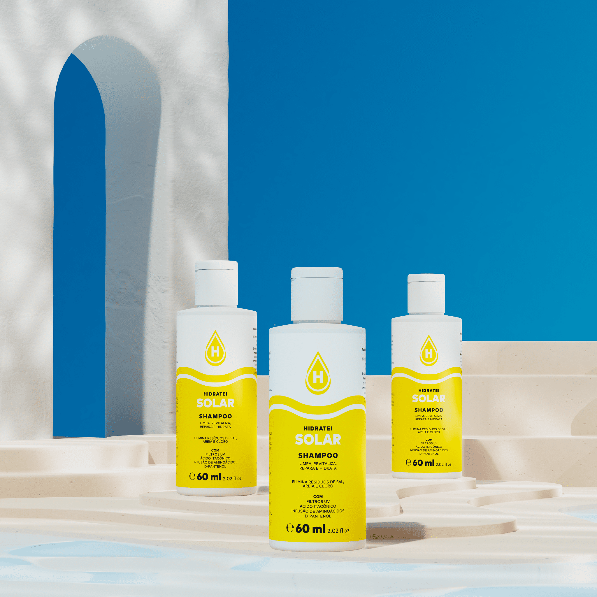 Shampoo Solar Travel Size 60ml - Linha Solar - Hidratei