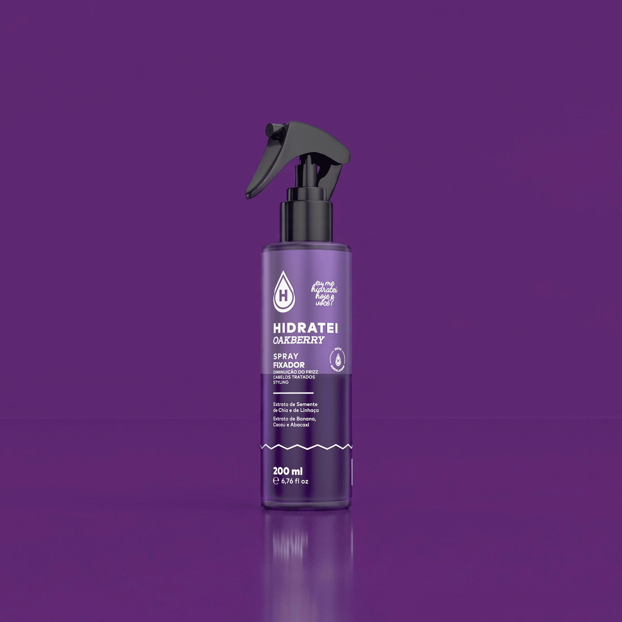 Spray Fixador OAKBERRY 200ml - Linha Oakberry - Hidratei