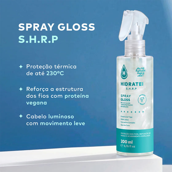 Spray Gloss S.H.R.P. 200ml - Linha SHRP - Hidratei